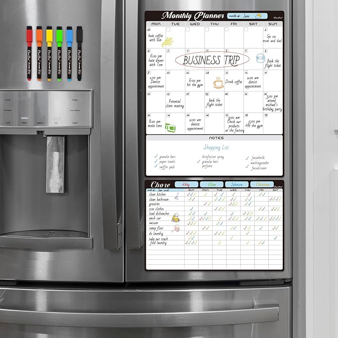 Magnetic Dry Erase Monthly Calendar Set by CleverClean
