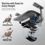 flow360 ergonomic mesh office chair with footrest, big&tall, package contents
