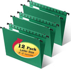 Plastic Hanging File Folders, Letter Size, Reinforced Hang Folders, Standard by Shutex