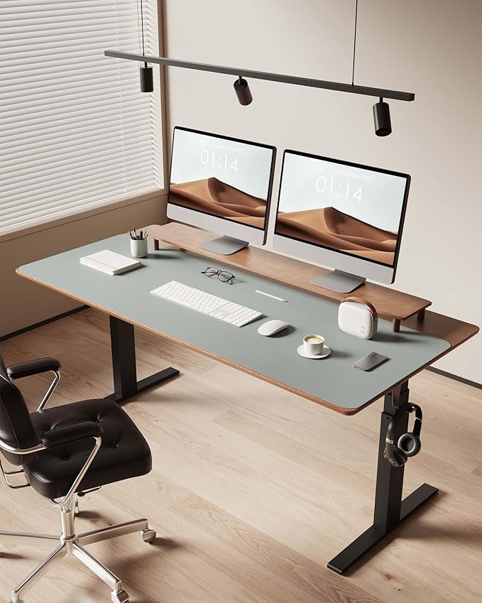 YSAGi Leather Desk Pad Protector, Office Desk Mat, Large Mouse Pad, Non-Slip PU - Image 3