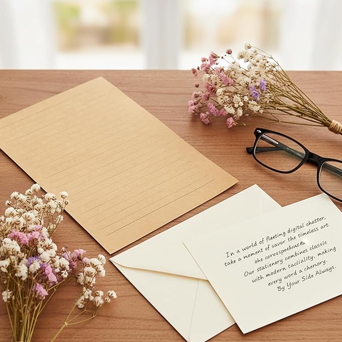 54 Pack Stationery Letter and Envelopes, Stationary Set Includ 30 Letter Paper - Image 5
