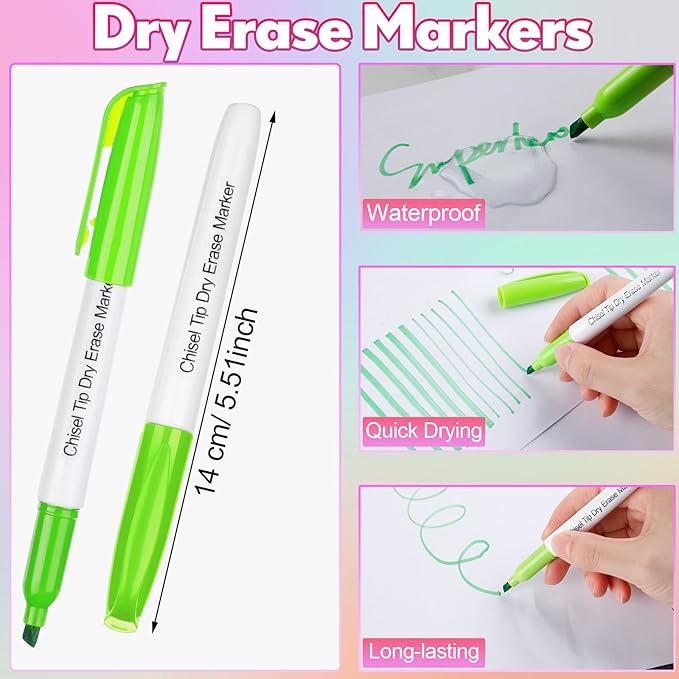 Sepamoon 240 Pack Dry Erase Markers Bulk Chisel Tip Whiteboard Markers Pens Low - Image 4
