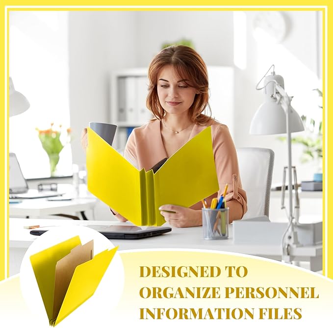 Skyygemm 12 Pcs Classification Folders Letter Size, 1 Divider Pressboard File - Image 5