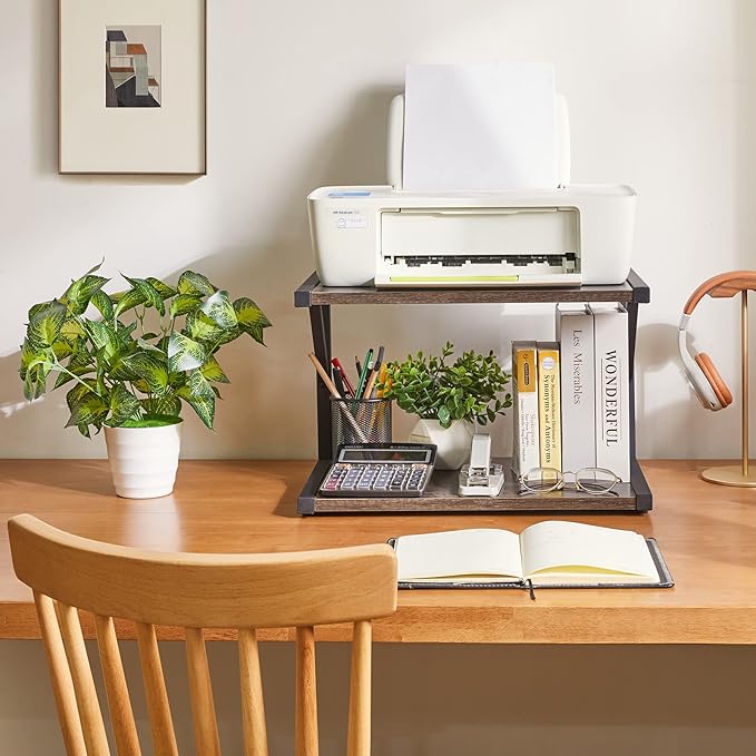 IBUYKE 2-Tier Desktop Printer Stand Holder, Book Shelf Printer Shelf - Image 8
