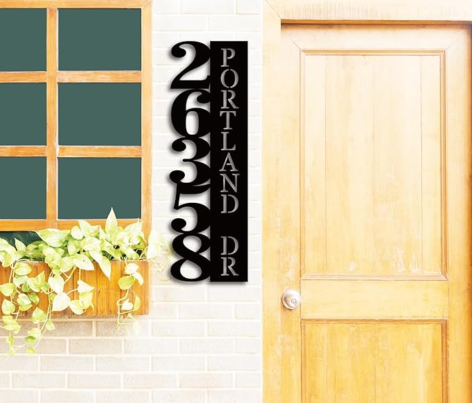 Custom Metal House Number Sign, Personalized House Number Sign, Vertical - Image 6