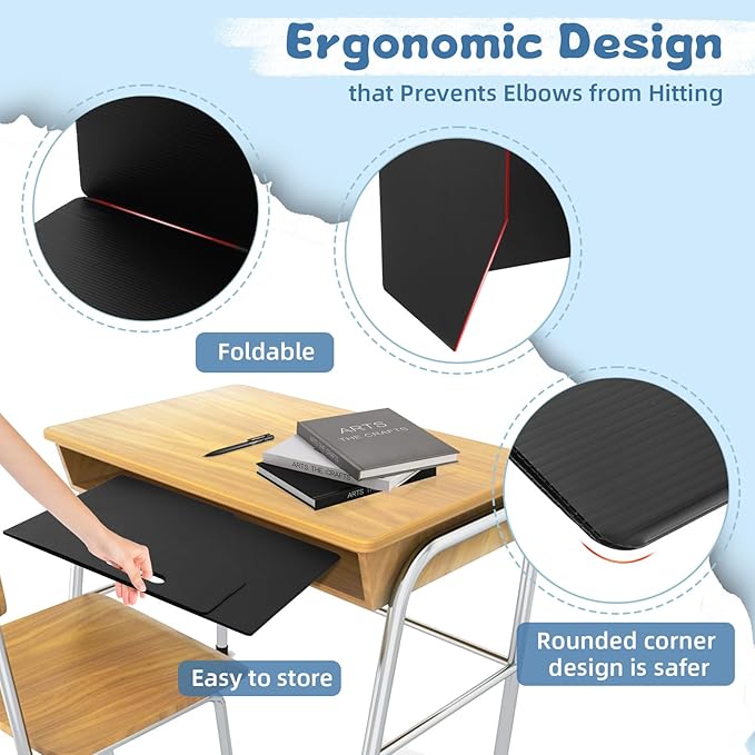 24-Pack Plastic Desk Dividers for Students, Privacy Folders for Students - Image 6