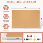 AMUSIGHT Double-Sided Large Cork Board, Vision Board Pin Board Corkboards - Image 4