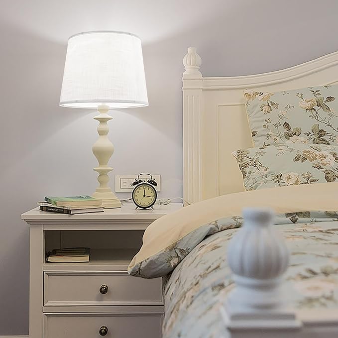 Large White Texture Lamp Shades-14"Top × 16" Bottom × 11" High, Drum Lampshades - Image 8
