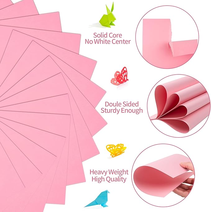 25 Sheets Pink Cardstock - Image 3