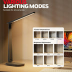 honeywell hwt-h2 led desk lamp, eye-caring full spectrum shown in use
