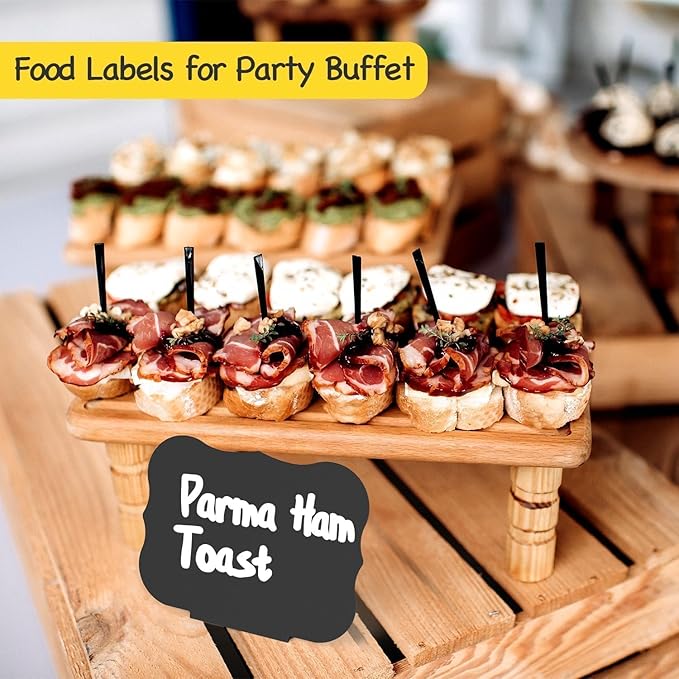 PigPotParty 18 Pcs Food Labels for Party Buffet w/Cleaning Spray - Image 6