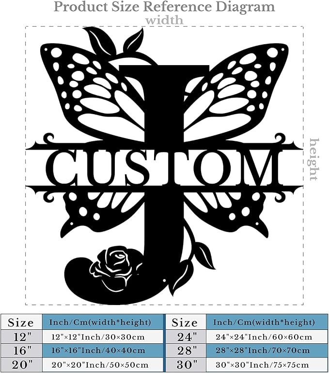 Personalized Custom Letter Name metal Signs, Custom Black Letter Monogram Wall - Image 5
