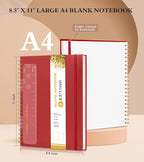 Blank Spiral Notebook Journal 8.5” x 11”, A4 Large Sketch Book - Image 2