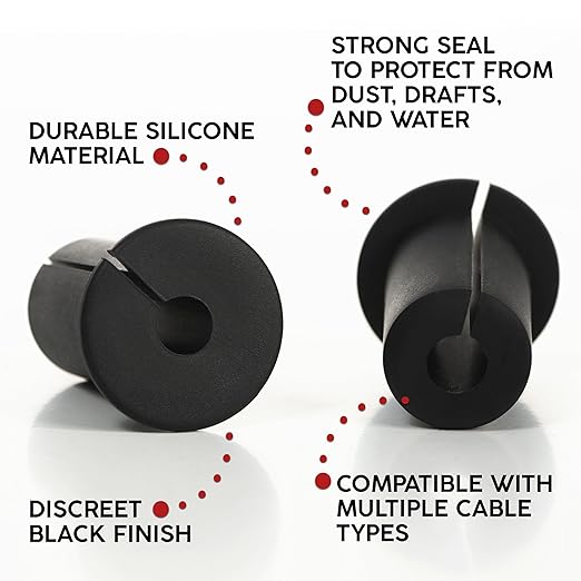 4 Pack 3/4" Silicone Cable Wall Grommet Compatible - Image 5