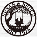 Personalized Wedding Anniversary Sign Gifts, Custom 50th 40th 65th 60th 25th by HZYCYYFC