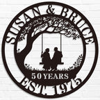 Personalized Wedding Anniversary Sign Gifts, Custom 50th 40th 65th 60th 25th by HZYCYYFC