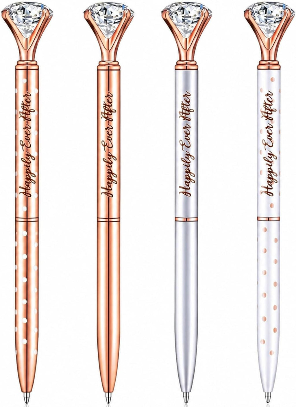 Yexiya 4 Pcs Bridal Shower Gifts Wedding Diamond Pens for Guests