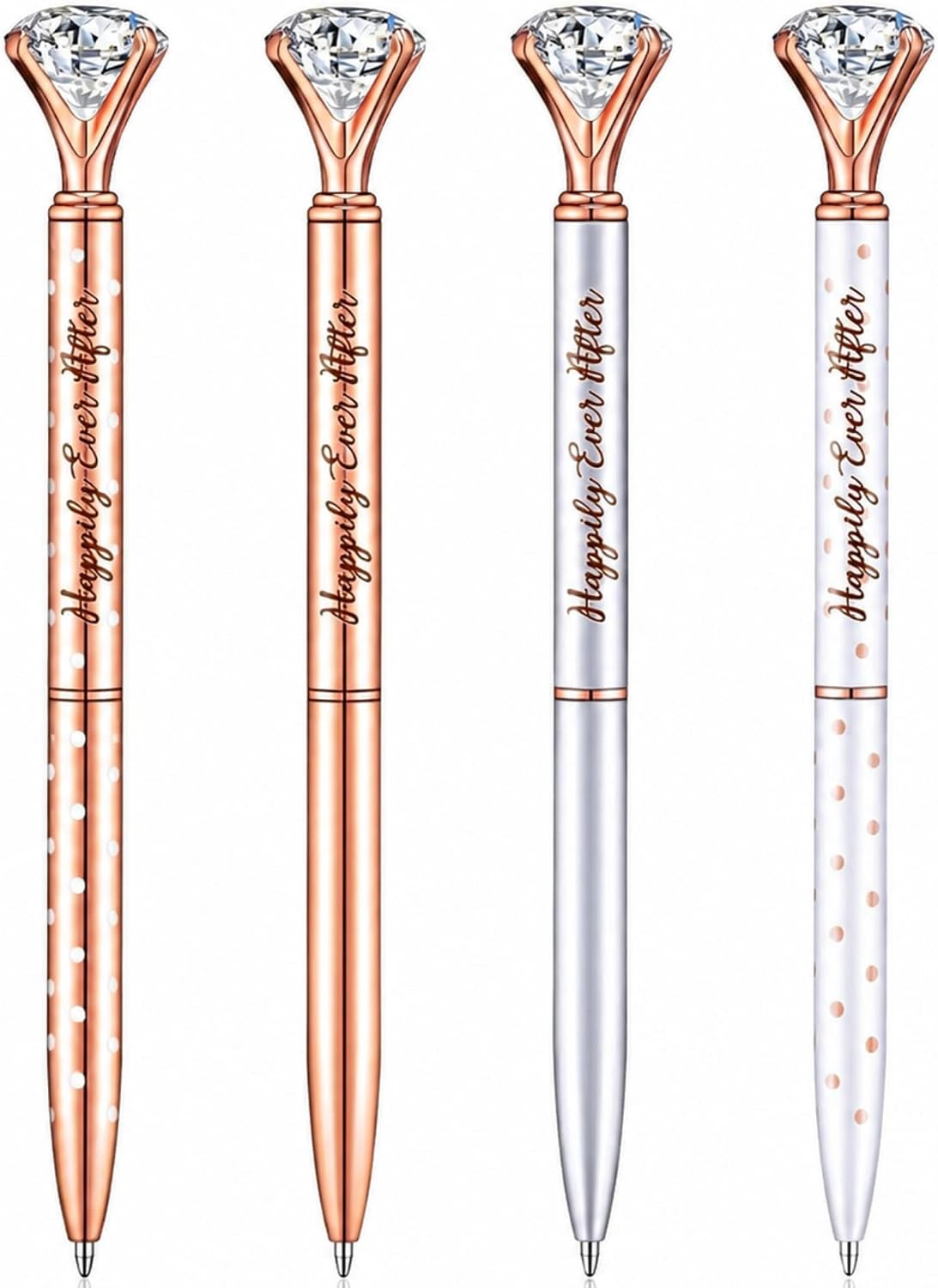 Yexiya 4 Pcs Bridal Shower Gifts Wedding Diamond Pens for Guests