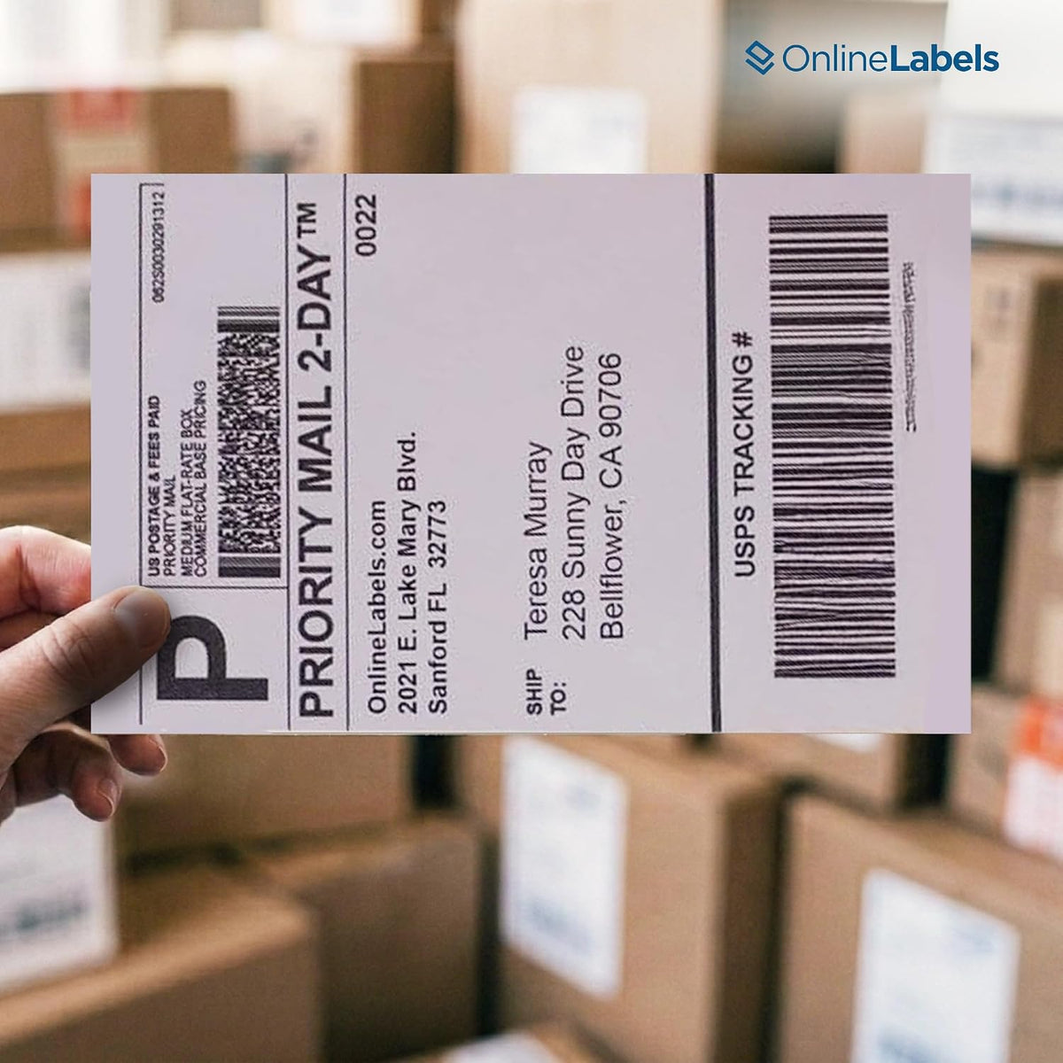 OnlineLabels 8.5" x 5.5" Half-Sheet Shipping Labels - Matte - 500 Sheets | Permanent Adhesive, Blank Rectangle Labels, Inkjet & Laser Compatible, Ideal for FBA, FedEx, USPS, & UPS Shipping