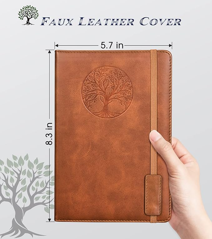 Biuwory Lined Journal Notebook for Women Men, 256 Pages A5 Hardcover Leather - Image 2