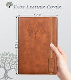 Biuwory Lined Journal Notebook for Women Men, 256 Pages A5 Hardcover Leather - Image 2