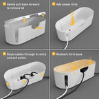 D-Line Cable Management Box, Power Strip Holder, Floor Outlet Hiders, Desk Cord - Image 9