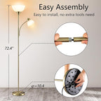 Floor Lamp, Dimmable Standing lamp, Stepless Dimming Brightness, Included 9W - Image 3