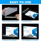 EHWINE 6 Pack Acrylic Sign Holder 8.5 x 11 Horizontal, Double-Sided Stand up - Image 5