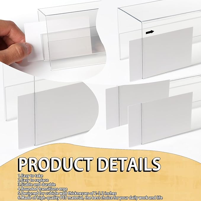 Cubicle Name Plate Holders Cubicle Name Plate Sign Holder Name Plate Bracket - Image 3