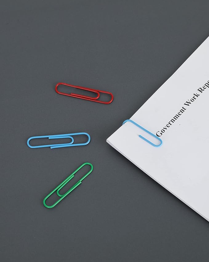 PAPERPAL Paperclips for Office School & Personal Use, Duo Size Vinyl Coated - Image 5