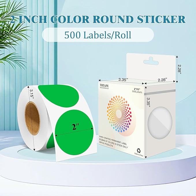 2 Inch Round Color Coding Labels - Image 2
