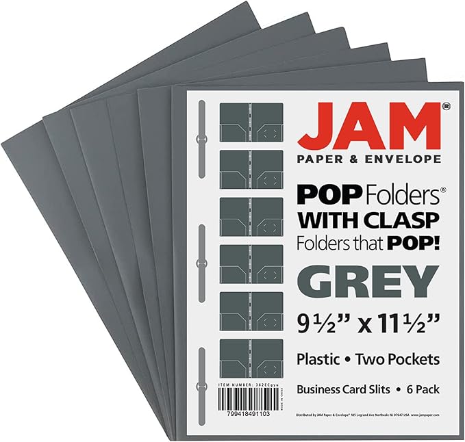 JAM PAPER Plastic Color POP Folders - Image 6