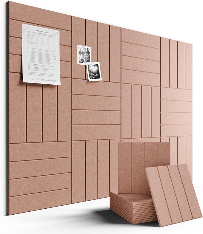 Large Felt Bulletin Board 48" x 36" Cork Board Alternative-12 Pack by FLUXYNARA