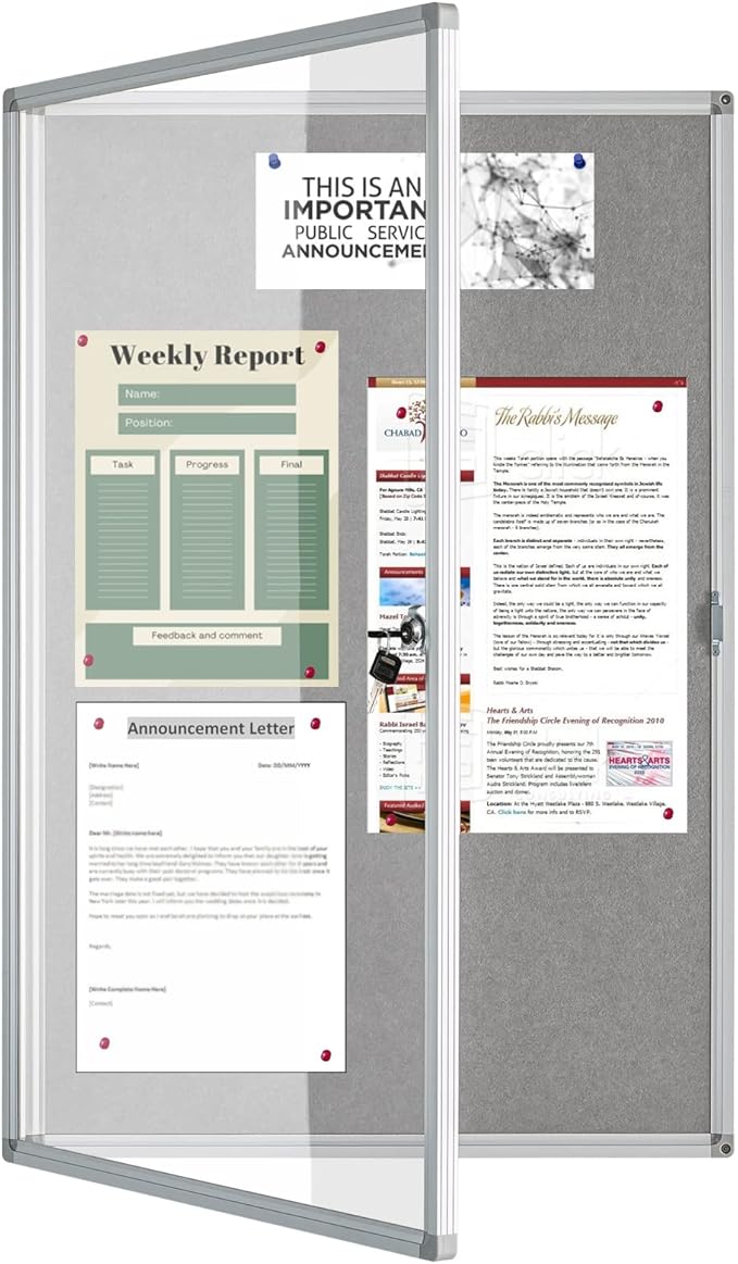 Lockable Enclosed Bulletin Board - Image 8