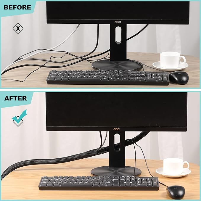 AGPTEK Cable Sleeve Cover, 6.6ft - Image 6