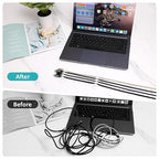 16Pack White Desk Cable Management, Adjustable Cord Organizer Cable Clips - Image 4