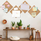 Bouiexye Felt Cork Board Tiles 6 Pack Grey Brown Boards 12"x12" - Image 5