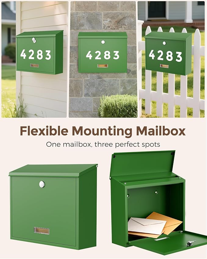 LAND·VOI Locking Wall-Mount Mailbox - Image 9