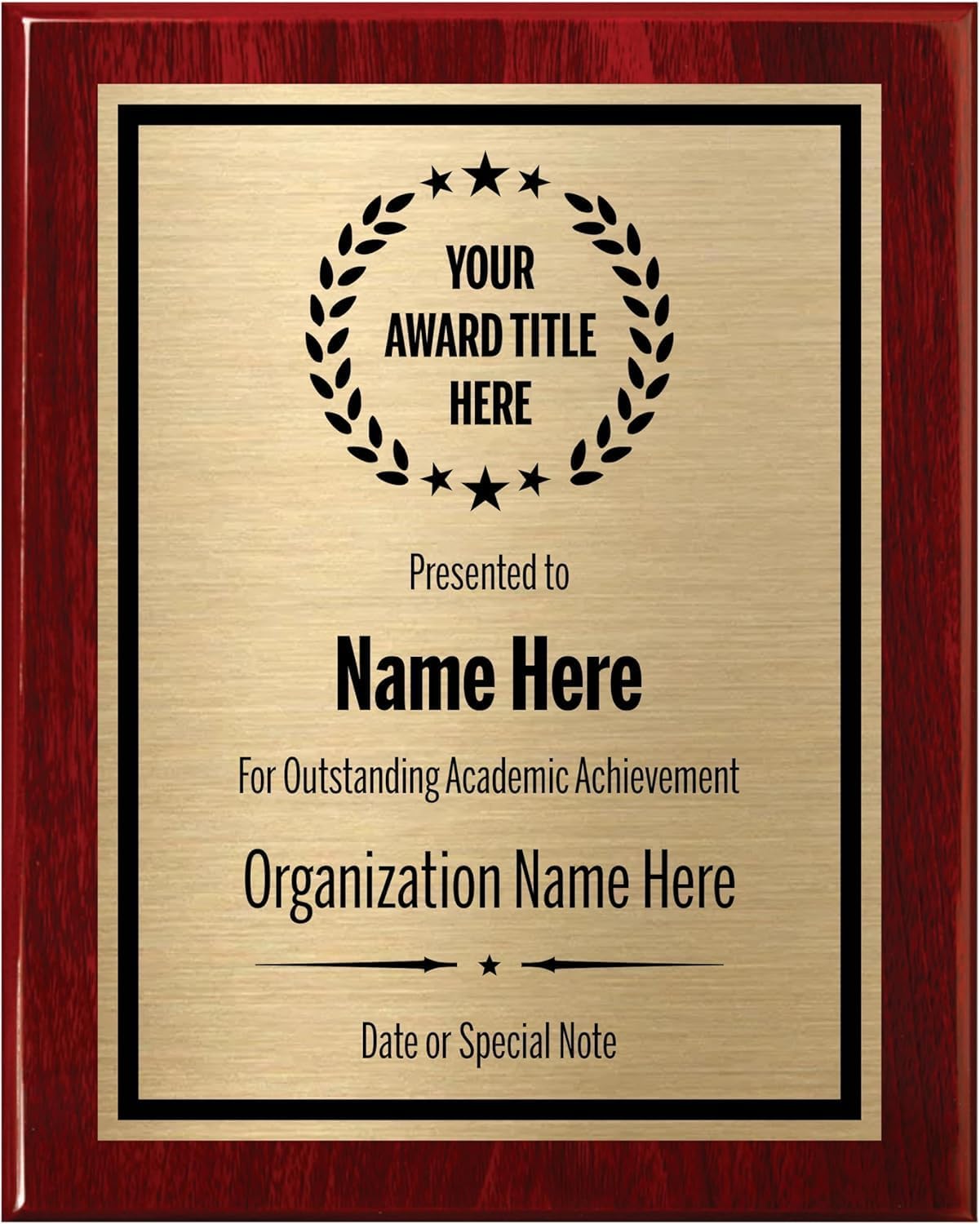 Award Plaques Personalized with Your Text and Title - Engraved Plaque Customized for Employee Appreciation, Recognition, Retirement, Service, Thank You, and more - Custom Awards for Employees, Co-Worker, Friends - Choose Your Size: (10.5x13 Gold/Black)