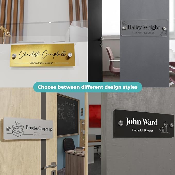 EGD Acrylic Door Name Plate Personalized I Custom Acrylic Sign I Cute Office - Image 4