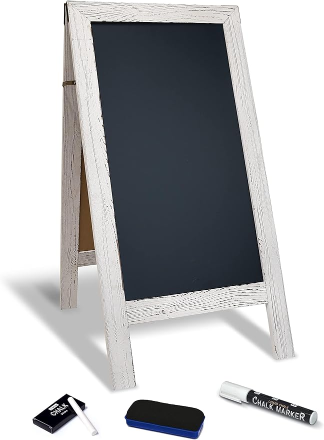 Better Office Products Magnetic A-Frame Chalkboard Sign, Extra Large 20" x 40" by BetterOfficeProducts