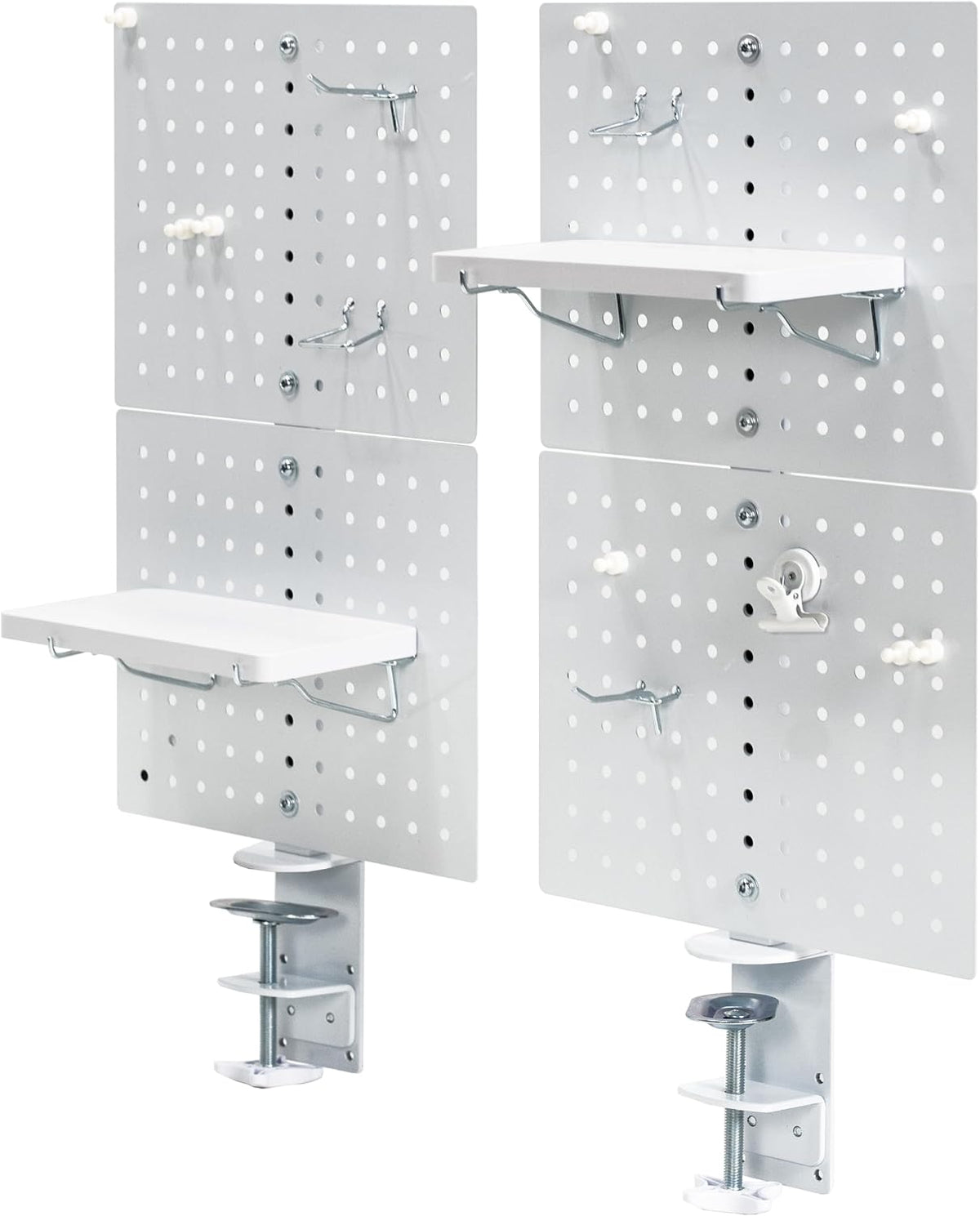 VIVO White Clamp-on 20 x 24 inch Desk Pegboard, PP-DK24W