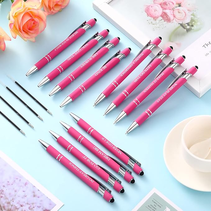 Zonon 12 Pcs Inspirational Pens Bulk Funny Ballpoint Pen - Image 7