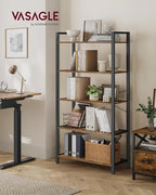 VASAGLE 5-Tier Bookshelf, Bookcase - Image 2