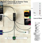 USB C Charger Block 200W 7 Port GaN Fast Charging Block Station, iPhone 17/16/15 - Image 8