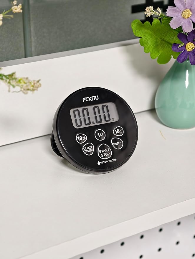 FCXJTU Digital Waterproof Shower Clock Timer, Bathroom Shower Countdown Timer - Image 9
