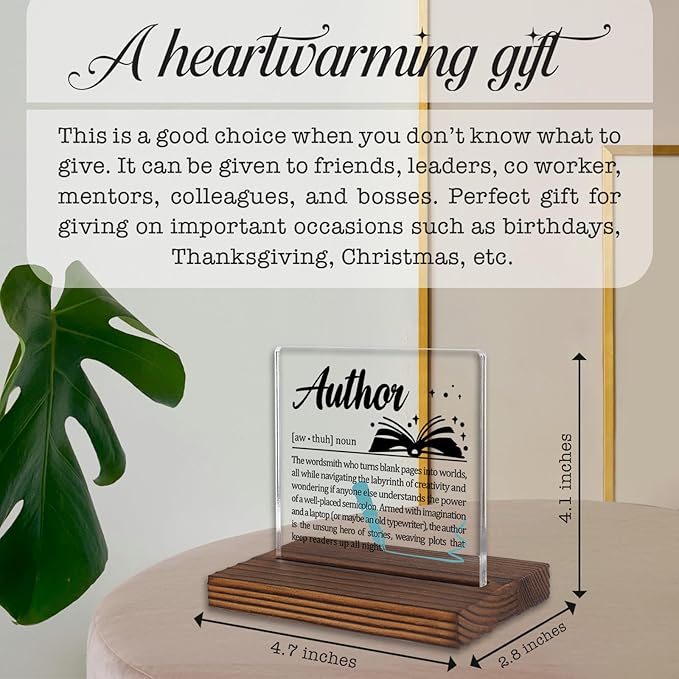 Author Gifts, Funny Desk Sign for Writers and Storytellers, Inspirational - Image 4