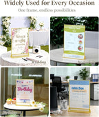 Dynta Acrylic Sign Holder 8.5x11 8pck Clear Table Display Stands Double Sided - Image 7