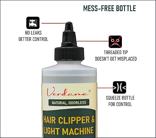 Verdana Hair Clipper & Trimmer Oil – 8 Fl Oz – Plant-Derived Light Machine Oil - Image 7