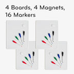 U Brands Contempo Magnetic Dry Erase Board White Board Bundle, Includes 4 Boards - Image 3